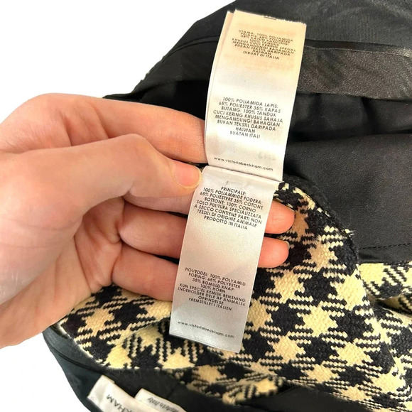 Victoria Beckham Plaid Check Gingham‎ Houndstooth Pants Trousers Size US 10 - Picture 11 of 12